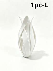 1/2pcs Twisted Petal Hollow Design Vase, Minimalist High-End Artistic Flower Vessel, Multi-Color Options, Desktop Display Decor, Dried Flower Reed Fresh Flower Arrangement Container, Bedroom Living Room Home Decoration - Twisted Petals - View 13