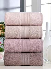 KAİ 4-Piece Towel Set Cotton Extra Soft - Pink - View 3