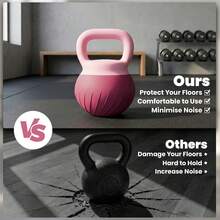 SPORTNOW Soft Kettlebell, 8kg Kettle Bell With Anti-Slip Grip For Home Gym Weight Lifting And Strength Training, Pink - Pink - View 6