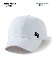 1pc/3pcs Women's Casual Rider Pattern Baseball Cap, Fashionable And Versatile, Adjustable Lightweight Comfortable With Sweatband, Multi-Functional Baseball Cap, Sun Protection And Shade Hat, Suitable For Outfits And Daily Life, Gift For Friends - Knight - View 3