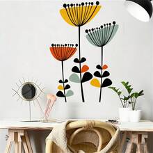 Bohemian Floral Wall Decals For Kitchen, Bedroom, TV Wall - Peel And Stick Wall Art Stickers, Smooth, Self-Adhesive, One-Time Use - Multicolor - View 5