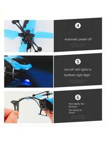 1 Set Remote Control Helicopter Toy, Suitable As Educational Gift For Boys And Girls, Vertical Take-Off And Landing, Wind Sensing Function, No Remote Control Needed, Random Color For Some Accessories - Multicolor - View 6
