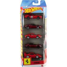 Mattel Hot Wheels Ferrari 5-Car Pack, 1:64 Scale Die-Cast Model Car Collection, Officially Licensed Set Of Five Iconic Red Ferrari Sports And Racing Vehicles For Collectors, Desktop Display, Shelf Decor And Auto Enthusiasts - Multicolor - View 10