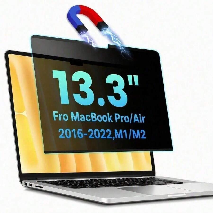 Magnetic Privacy Screen Protector For MacBook Air 13-Inch (2018-2021, M1) A2337 A2179 A1932, Removable Anti-Glare Laptop Privacy Filter, Suitable For Office, Airport, Cafe And Other Public Places - View 1