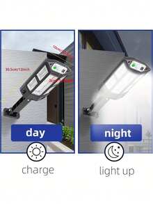 Ultra-Bright Solar Powered Light, High Power Street Light, Outdoor Motion Sensor Solar LED Light, ABS Material, Garden Spotlight, Wall Light, Waterproof Outdoor Multi-Function Garden Light, Suitable For Homes, Camping, Rural Areas And Streets - Black - View 5