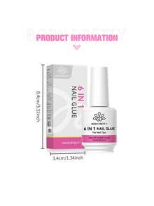 BORN PRETTY 3Pcs 15ml 6‑In‑1 Nail Gel Glue For False Nail Tips, UV‑Cured Soak‑Off Multi‑Use Gel For Base, Extension, Surface Reinforcing, Watercolor Effects & Top Finish, Beginner‑Friendly Manicure Kit - Clear - View 7