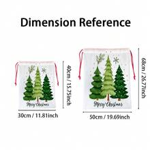 2pcs Christmas Theme Oversized Gift Bags, Christmas Tree & Snowflake Pattern Print, Can Be Used As Christmas Gift Bags, Decorative Props, Yard Storage Bags, Create Christmas Atmosphere, Perfect For Holiday Gift Bags, Wedding Packaging, Birthday Party Gift Bags, Etc. - Multicolor - View 2