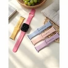 5pcs Unisex Smart Watch Bands, Classic Solid Color Soft Silicone Sports Wristbands, Adjustable Waterproof Replacement Straps, Compatible With Apple Watch 38/40/41/42/44/45/46/49mm Dial, Suitable For Apple Watch Ultra3-2, SE3-1 And 11/10/9/8/7/6/5/4/3/2/1 Series, Perfect For Daily And Holiday Wear - 5-piece Set - View 6