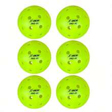 X-ACE PRO 40 皮克球，6顆或12顆裝，抗裂結構，適用於所有款式的皮克球拍與球場，高能見度綠色皮克球 - 6件 - 查看 6
