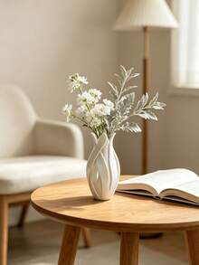 1/2pcs Creative Petal Wrapped Hollow Vase, Streamlined Artistic Floral Vessel, Desktop Dried Flower & Artificial Flower Storage Decor, Modern Luxury Style Living Room Entryway Tabletop Home Decoration Craft Vase - Bud Vase - View 6