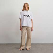 Oversized Graphic Print T-Shirt In Soft Breathable Cotton Unisex For Everyday Casual Wear - White - View 3
