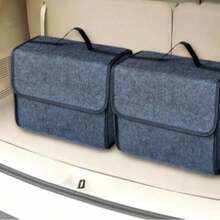 Tas Penyimpanan Bagasi Mobil dari Kain Felt Warna Abu-abu Gelap, Tersedia 3 Ukuran, Kotak Penyimpanan Mobil dari Kain Felt, Kotak Penyimpanan Tebal dan Besar dari Kain Felt Lembut, Kotak Penyimpanan Rumah, Kotak Penyimpanan Mobil, Mengatur Berbagai Barang dengan Rapi (Tanpa Perekat) - A - View 13