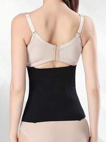 Seamless Waist Trainer, Powerful Tummy Control Shapewear Body Shaper - Black - View 3