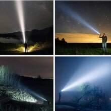 Zoomable Tactical LED Flashlight, High Power USB Rechargeable Handheld Torch, Alonefire Portable Outdoor Light For Camping Hiking Hunting Fishing, Emergency Survival Lighting - Multicolor - View 13
