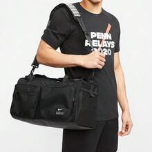 Nike Utility Power Padded Strap Sports Training Adjustable Shoulder Strap Polyester Camping Bag Gym Bag Travel Bag Unisex - Black - View 5