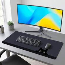 Cute Black Cat Print Large Extended Gaming Mouse Pad, Non-Slip Rubber Base, Smooth Gliding Surface, Multi-Functional Desk Mat For Computer Office Home Study, Sweet Abstract Desktop Decor - A - View 12