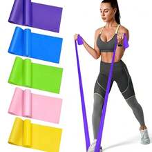 Yoga Fitness Resistance Bands | Unisex High-Intensity Elastic Bands, Stackable, High Tension, Available In Purple, Pink And Blue - TPE Material - A - View 3