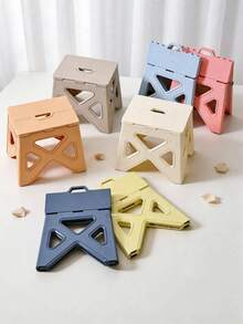 Ultra-Lightweight Foldable Mini Step Stool, Sturdy And Adjustable, Suitable For Home, Kitchen, Bathroom, Fishing And Outdoor Adventures, Non-Slip And Easy To Store, Space-Saving - Multicolor - View 8