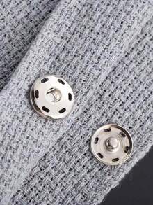 50pcs Small Invisible Buttons, Clothing Buttons, Snap Buttons, Flap Buttons, Round Metal Snap Button Accessories - A - View 4