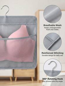 Double-Sided Underwear Storage Bag, Multi-Functional Underwear Packaging Bag, Hanging Bra And Socks Organizer Bag - Multicolor - View 4