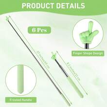 5pcs Retractable Pointer Sticks, Retractable Pointer, Suitable For Teachers, Retractable Finger Pointer, Retractable Reading Supplies, Birthday Gift, Party Supplies - A - View 3
