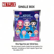 Series 1 Blind Box 3D Bag Clip Keychain - Random Single Character Mystery Figure Pendant, Anime Collectible Keyring For K-Pop Fans, Age 14+ Official Netflix Merch [Non-Plush Filled] - Multicolor - View 4
