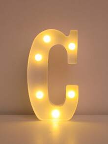 1pc 21cm White Luminous Letter Light, LED Letter Lamp,Light Up Alphabet Letters, Battery Operated DIY Spelling Letter Lights For Celebration, Indoor Room Decoration, Wedding Proposal Decoration, Birthday Party Decoration Letter Light Board - White - View 41