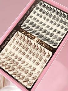 Queenice Brown & Black DIY Individual Eyelash Clusters, Fox Eye False Lashes, Wispy Spiky Manga Style Cluster Lashes, Mixed Length Fluffy Volume Lash Fans, Lightweight Reusable Eyelash Extensions For Daily Makeup, Party And Beauty Looks - D - View 6