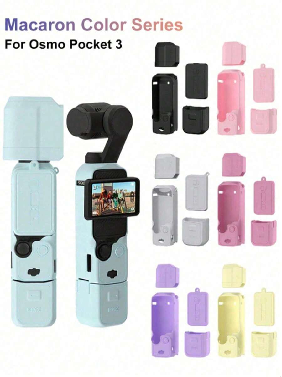 Compatible With DJI Osmo Pocket 3, Silicone Protective Case, Gimbal Protective Cover, Lens Protective Film, Anti-Scratch Protective Case, Anti-Collision Cover, Soft Silicone Protective Case, Dust-Proof Accessories, Camera Shell Accessories - View 1