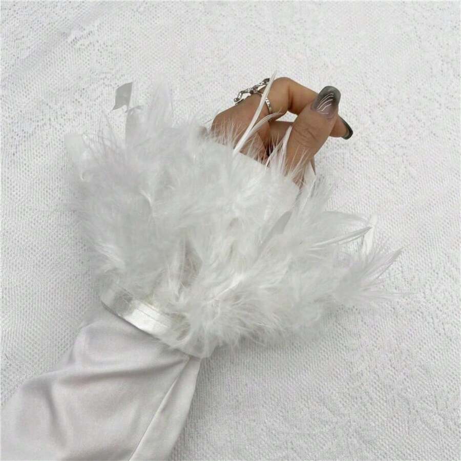 Fluffy Plush Wristbands, Gothic Knight Style Wrist Accessory For Costume Parties, Halloween Costumes And Costume Atmosphere Decoration - Multicolor - View 1