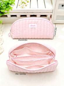 Pink Shell Pencil Case, Can Be Paired With Heart-Shaped Pendant, Fresh And Soft Korean Style, Suitable For Storing Toiletries And Keeping Items Organized, Comes With Multiple Storage Bags, Can Store School Supplies, Perfect For Back To School Season - A - View 15