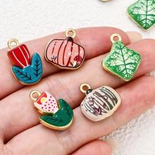 1PC Lovely Enamel Alloy Pendants Funny Hand-Painted Color Block Charms For DIY Necklace Bracelet Earring Jewelry Making Supplies - Multicolor - View 1