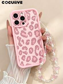 Cocurve 1pc Sweet Cool Style Full Screen Leopard Print With Butterfly Pearl Lanyard Anti-Drop Girly Design Compatible With Iphone 18 Pro Max/18 Pro/17 Pro/17 Pro Max/16 Pro/16 Pro Max/16/15 Pro Max/15 Pro/15/Shockproof IMD Print 14 Pro Max/14/14/13 Pro Max/13 Pro/13/Personalized 13/12 Pro Max/12 Pro/12/11 Pro Max/11 Pro/11/Plus/Phone Case Daily Versatile Unique Birthday Party Gift, Perfect Gift For Girlfriend, Best Friend, Close Friend - Multicolor - View 1