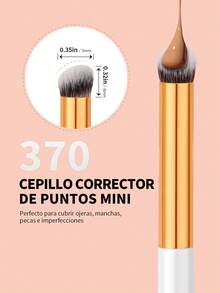 docolor 2 Pieces Face Concealer Brush Set, Precisely Picks Up Product With Zero Streaks, Targets Imperfections With Accuracy, Covers Both Spots And Larger Areas, Perfectly Conceals Dark Circles And Blemishes For A Flawless Base-Easy For Beginners To Use - White - View 4