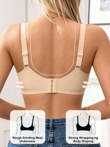 Wireless Jelly Bra-Removable Cups, Comfortable & Soft Women Fashion Bra, Everyday Wear - Khaki - View 5