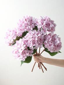 18/9/1件裝 粉色與白色人造繡球花，適用於婚禮、新娘花束、居家房間裝飾、秋季與萬聖節主題、派對、臥室、浴室、桌面擺飾、戶外場景、返校裝飾與牆面裝飾 - 粉色 - 查看 9