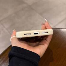 荔枝紋皮革手機殼，適用於 17 Pro Max 16 15 14 13 Pro Max Plus，高級極簡 PU 皮革防震防摔薄型保護殼 - 古董白 - 查看 3