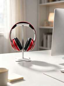 Lightweight Aluminum Alloy Headphone Stand, Easy Assembly Non-Slip Stable Base Headphone Holder, Minimalist Desktop Storage Rack, Suitable For Home Office And Gaming Scenarios - View 2