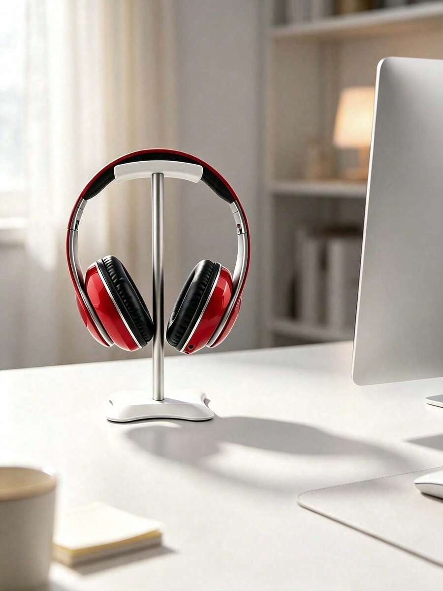 Lightweight Aluminum Alloy Headphone Stand, Easy Assembly Non-Slip Stable Base Headphone Holder, Minimalist Desktop Storage Rack, Suitable For Home Office And Gaming Scenarios - View 1