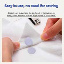 Snap Tape Designed For Deep V-Neck Shirts - A Quick Solution To Prevent Gaping, No Sewing Needed, Fabric-Friendly, Includes A Kit Of 204pcs With 102 Pairs In Black And White. Perfect For Craft Lovers, Projects - One Size Fits All - View 2