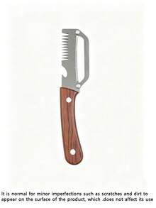 Ergonomic Wooden Handle Stainless Steel Peeler 3-In-1 Fruit & Potato Peeler Bottle Opener Kitchen Peeling Cooking Tool - Apricot - View 11