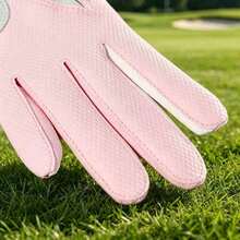 Sarung Tangan Golf Wanita Warna Pink, Sepasang, Anti Selip, Bernapas, Tahan Lama, Modis - Berwarna merah muda - View 6