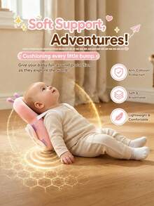 HAPPY WALK Baby Walking Anti-Collision Protection Pad (Butterfly Shape) - Baby Walking Head Protection Pad: Ultra-Soft, Breathable, Adjustable Size, Anti-Collision Backpack Design; Durable Soft Polyester Material, Machine Washable, Suitable For 6-24 Months Old Babies - Multicolor - View 6