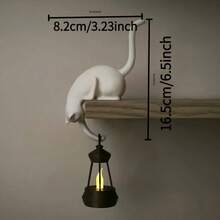 1/2pcs Creative Black Cat Tail Key Hook Holder, Home Decor Ornament - A - View 5