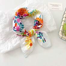 1pc Floral Print Bohemian Polyester Fabric Headscarf Hairband Decorative Neck Scarf - Multicolor - View 12