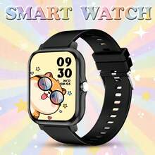 Jam Tangan Pintar Remaja, Baterai 180mAh, Pedometer, Kalender dan Alarm--Tali Silikon Multi-Warna, Desain Sporty, Hadiah Sempurna untuk Halloween dan Natal - View 12