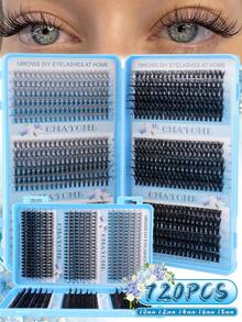 720/684/648 Pcs Large Capacity Cluster Lashes, Portable Segment Lash Extensions For Beginners, Soft Natural Look, Dense & Fluffy Individual Lashes, Long‑Lasting Lightweight, For Daily Makeup & Home DIY - D - View 1