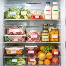 10pcs Refrigerator Classification Label Stickers, Large Capacity Multi-Pack, Highly Attractive Fresh Colorful Border, Portable Easy-Tear Writable Food Ingredient Classification Date Marking, Kitchen Fresh-Keeping Bags Fresh-Keeping Boxes Freezer Refrigerator Storage, Writable Refrigerator Classification Labels - A - View 4