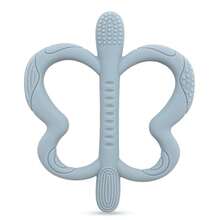 1pc Silicone Baby Butterfly Teether, Multiple Textures To Relieve Baby Teething Discomfort, Teething Stick Design Easy For Baby's Small Hands To Grip, One-Piece Design With No Dead Corners Easy To Clean, Bright Colors And Soft Material Baby's Favorite Teething Toy - Multicolor - View 7