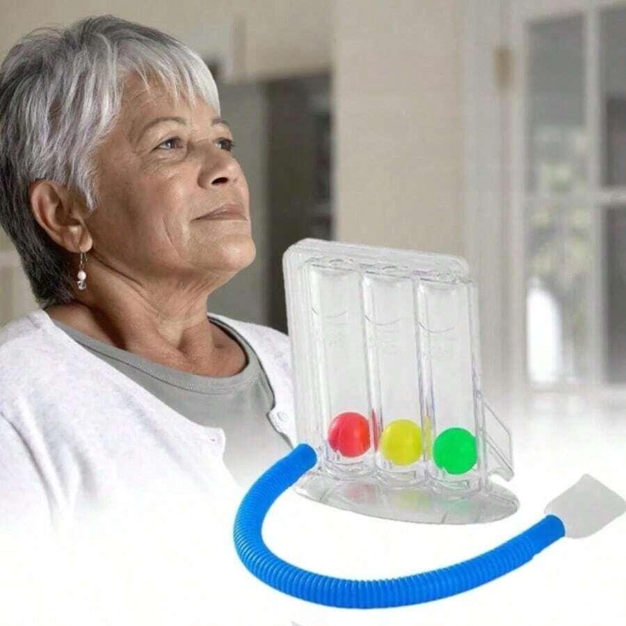Breathing Trainer Lung Function Improvement Trainer Spirometer Breathing Exercise Device Measurement Tool - Multicolor - View 1